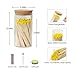 Meya Luxury Colored Safety Matches | 4-Inch Long Matches in Glass Jar | Perfect for Lighting Candles | 150 PIECES | 10 CANDLES AND EXTRA EMPTY JAR GIFT (YELLOW)