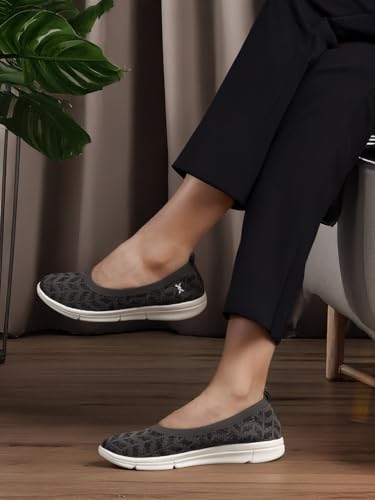 Image of Carlton London Women's Breathable Lightweight Everyday Patterned Ballet Flat
