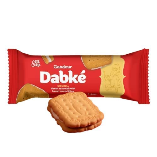 Ghandour Dabke biscuit sandwich with lemon filling cookie (6 packs)