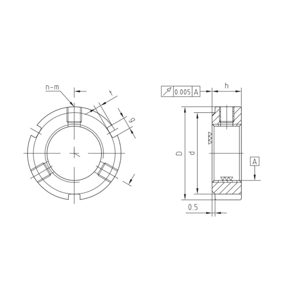 R-typ Radial Kontermutter M90x2-M170x2P/M150x3-M240x3/M220x4 Präzision Spindel Ball Schraube Selbst-locking Mutter