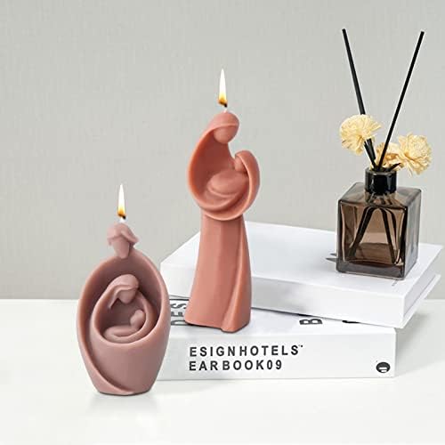 Silicone Candle Mould,Abstract Jesus Candle Moulds,Silicone Epoxy Casting Resin Moulds Christmas Decor,Candle Moulds for Candle Making,Modern Decorating DIY Craft Mould,for Making Candles,Soaps