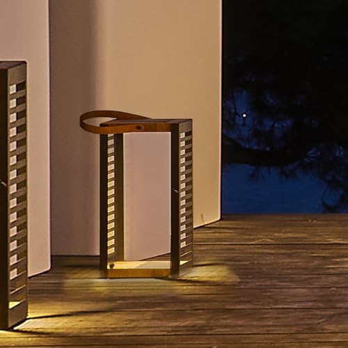 Linterna solar LED blanco FERIAN SMALL exterior con panel solar para jardín 4