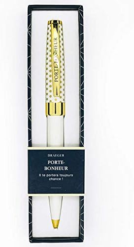 Draeger Paris - Penna a sfera retrattile + scatola regalo MON AMIE GENIALE, inchiostro nero, 1 pezzo