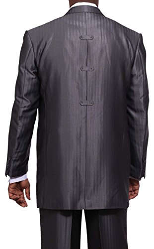 Herring Bone Stripe High Fashion Suit with Vest & Pants 52642