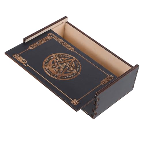 DASHUMIL Boîte à Cartes Pentagramme en Bois, Boîte de Rangement pour Bijoux