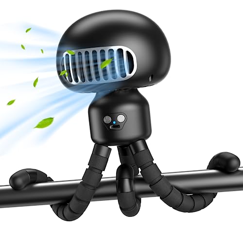 Stroller Fan Clip On Fan For Baby Stroller, Bladeless Portable Baby Fan For Stroller, Auto Oscillating 4000Mah Rechargeable Battery Operated Small Personal Fan For Car Seat Crib Bike Bed Travel Trip #TOP10