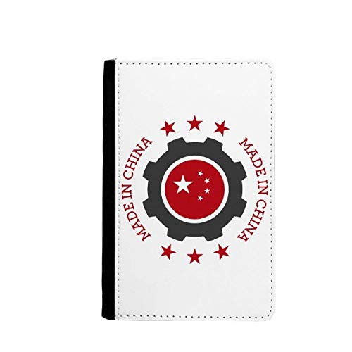 Portefeuille passeport chinois National Stars rouge de 3.7x5.8 pouces style classique