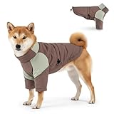 🐕 Mélange de matières de haute qualité pour un confort optimal : Cette veste pour chien est composée de trois matières : une matière extérieure déperlante, un garnissage en polaire PP de haute qualité et une doublure respirante en nid d'abeille. Sa conception douce et extensible assure un confort optimal et est idéale pour garder votre chien bien au chaud pendant la saison froide. (Remarque : la veste est déperlante, mais non imperméable, et ne convient pas à une immersion prolongée dans l'eau.)