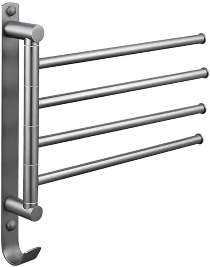 Porte-serviettes pivotant 4 bras pliable or support de rangement mural cuisine