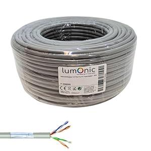 Lumonic 50m CAT5e F/UTP Netzwerkkabel Grau