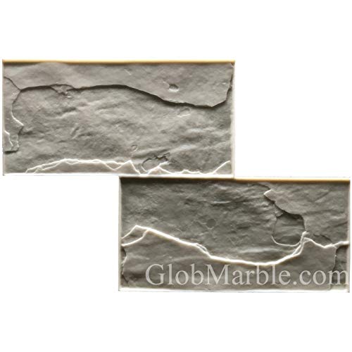 Concrete Flexible Stamp Mat. Slate Stone Texture. 24" x 12" Rectangles