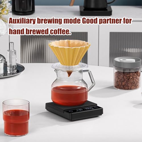Pour Over Coffee Scale | Small Portable Coffee Weight Scale | Rechargeable High Accuracy Kitchen Espressos Weighing Gadgets for Bar Cafe Shop Travel Outdoor Home - Image 3