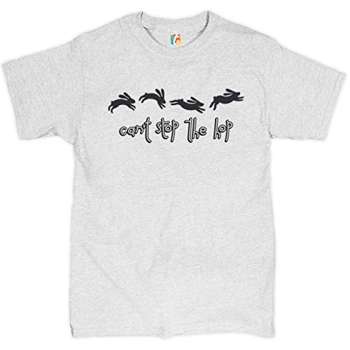 Can't Stop The Hop T-Shirt Funny Happy Easter Men's Tee Ash Gray