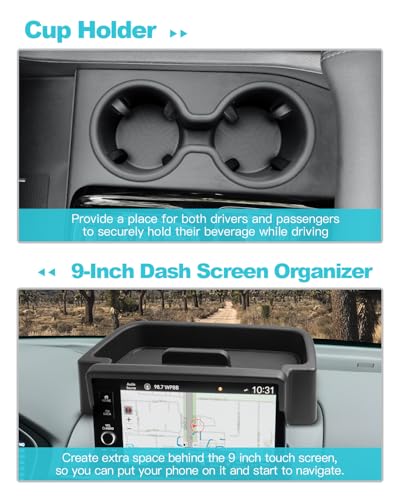 Image of CDEFG 4PCS for 2023-2025 Honda Pilot Center Console Organizer 9-Inch Screen Organizer for 2023-2025 Honda Pilot Accessories Cup Holder Behind-Screen Dash Armrest Hidden Storage Box