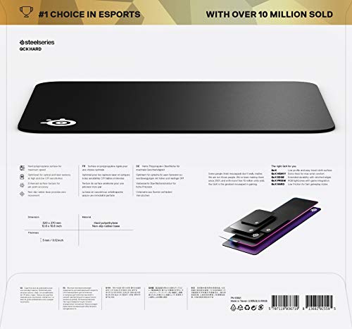 Steelseries Qck Gaming Surface - Medium Hard - Minimal Friction - Pinpoint Accuracy , Black #TOP6