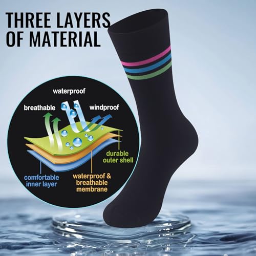 Image of RANDY SUN Waterproof Socks, Unisex Hiking Wading Trail Running Kayaking Crew Socks