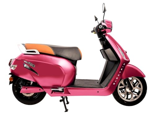 Image of eblu India's 1st Family e Scooter - Feo - Typical Driving Range 110km per charge - Top speed 60 kmph, Xtra - LEG ROOM | COMFORT | SAFETY | STABILITY (Wine Red)