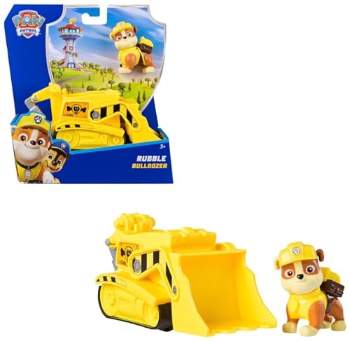 Paw Patrol Rubbles Bulldozer Toy Truck with Collectible Action Figure