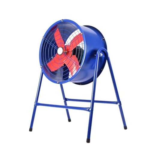 LUMIKING Ventilador de Pie Industrial con Soporte | 550W con 4 Aspas Metálicas | Extractor de Aire Grande de 103 cm x 58 cm de diametro x 27 cm | Para Grandes Superficies (550 W)