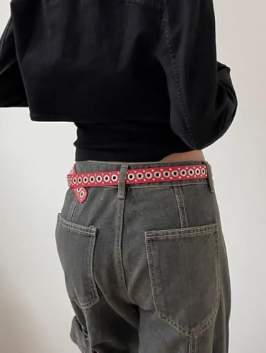 Y2k Punk Studded PU Leather Belt for Jeans Fashion Goth Emo Grunge Rock Alt Y2k Accessories Western Cowgirl Clothes3