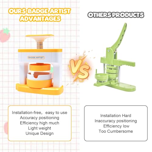 Les-Theresa Badge Maker Machine, Badge Machine with 24 Badges Button Maker Machine, Badge Press Machine Abs Pin Maker Machine - Image 2