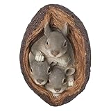 Kalastussaari Squirrel Tree Wall Mount, Polyresin Wall Sculpture Ornament, Statue, Squirrel Faces Animal Garden Decorations