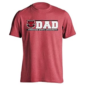 Arkansas State Red Wolves Dad Proud Parent Short Sleeve T-Shirt Red Heather XL