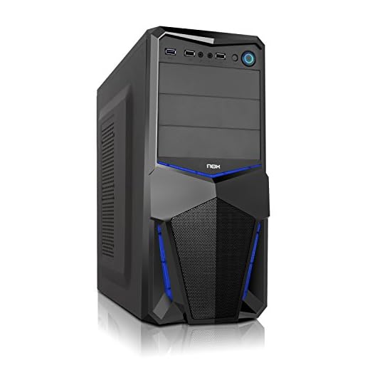 Nox PAX - NXPAX - Caja PC, ATX, USB 3.0, Color Negro Azul