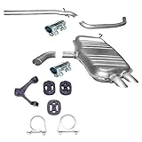 Top-Qualität Auspuff Mittelrohr Endschalldämpfer + Montagezubehör für im Artikelbeschreibung angegebene Modell