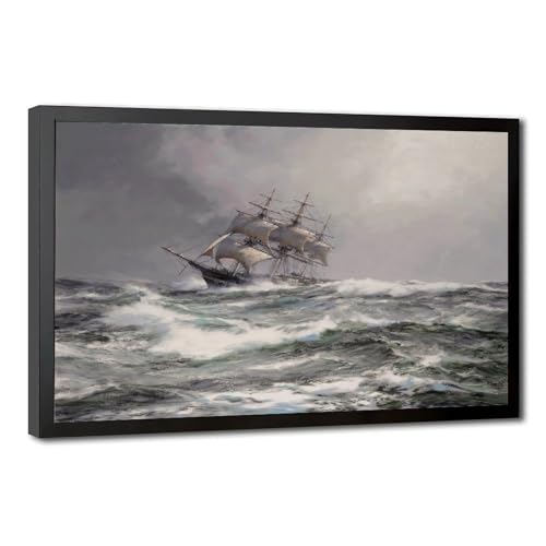 Toile Atlantic Packet The Devonshire Montague Dawson cadre 61x91 cm