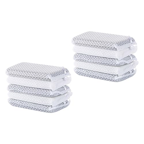iplusmile 10Pcs Multi Functional Kitchen Scrub Sponge Pads for Dishes and Pots Non Scratch Scouring Pads with Strong Water Absorption and Oil Resistance for Plates and Bowls
