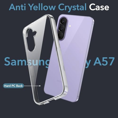 Image of DIZORO Compatible with Samsung Galaxy A57 5G Back Cover Case Clear,[ Anti Yellow ][Military Grade Protection] Hard PC Back Cover Transparent