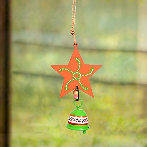 Image of Aakriti Art Creations Wooden & Metal Wind Chime for Home Decoration | Handmade Modern Art Wind Chime | Outdoor & Indoor Decorative Hanging for Balcony, Garden, Living Room & Gifting