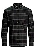Hemd JACK & JONES Herren Jjeclassic Check Shirt L/S Au20 Sts Hemd, Olive Night, L EU