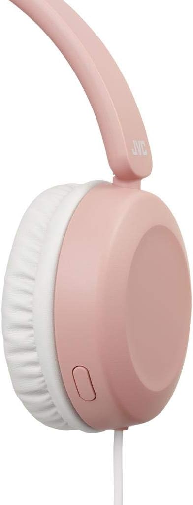 JVC HA-S31M Wired Over-Ear Headband Headphones with Microphone & Remote - Dusty Pink - Image 3