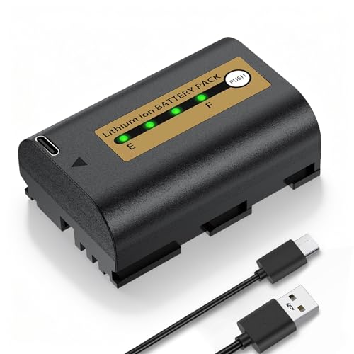 TAVT 2650mAh LP-E6 LP-E6n LP-E6NH Battery with USB Type-C Input for Canon EOS R7, R6, R5, R, 80D, 90D, 5DS, 5DS R, 5D Mark II, III, IV, 6D, 7D, 60D, 70D