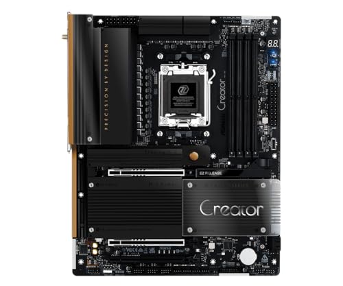 Image of ASRock X870 Taichi Creator ATX Motherboard, AMD AM5 Ryzen 9000-7000, DDR5 8000+ (OC), Dual PCIe 5.0, USB4, 10G+5G LAN, Wi-Fi 7, 18+2+1 Phase 80A SPS