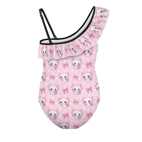 Image of Girls Swimsuit One Piece Ruffle Swimsuit Non-Slip Straps UPF 50+ for Girls Size 3-14 Years