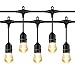 EdgeAir LED Outdoor String Lights, 52 Ft Shatterproof and Weatherproof Bulb String Lights with Heavy Duty Connectable Cord for Patio Backyard Gazebo Porch, Warm White