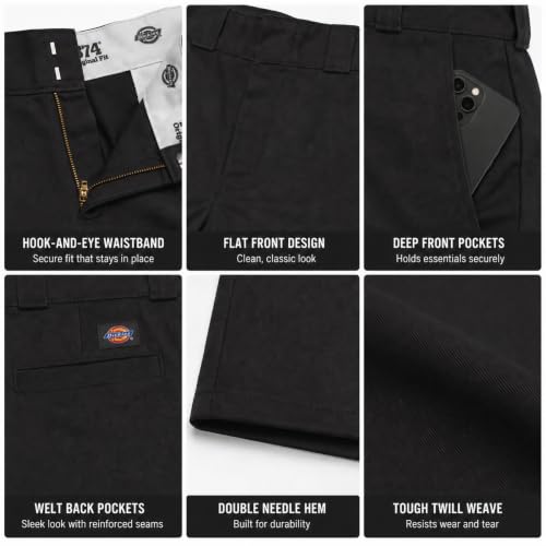 Women's Flex Original Fit Work Pants, Black, 10 RG - image 5
