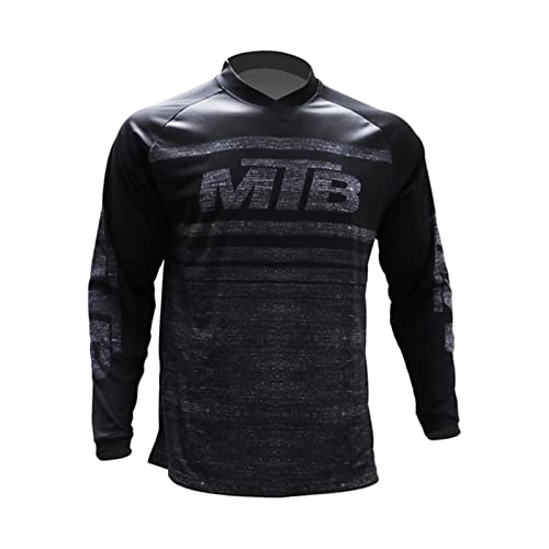 Men's Cycling Jersey Long Sleeve MTB Shirt Bicycle Downhill Breat...