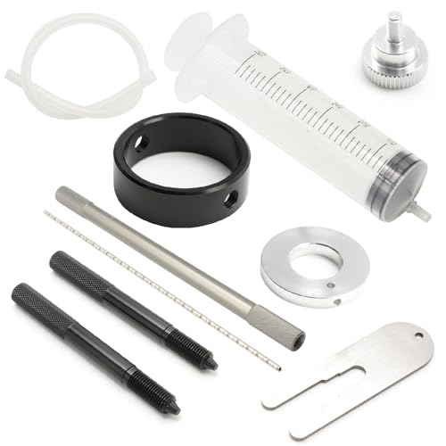 Image of Saihisday Universal Motorcycle Fork Service Tool Kit, Fork Maintenance Tool Set Fork Oil Level Tool, Fork Spring Compressor and Damper Rod Bleed Tool