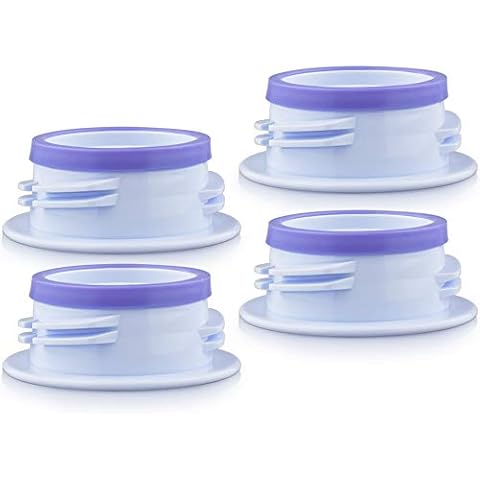 Maymom 3rd Gen Thread Changer or Bottle Converter; Allow Spectra S1 S2 Pump Wide Mouth Flange Compatible w Medela Bottle, Ameda Bottle, Lifefactory Bottle, Dr. Brown Narrow; No Leak, No Fallen Bottle Cover