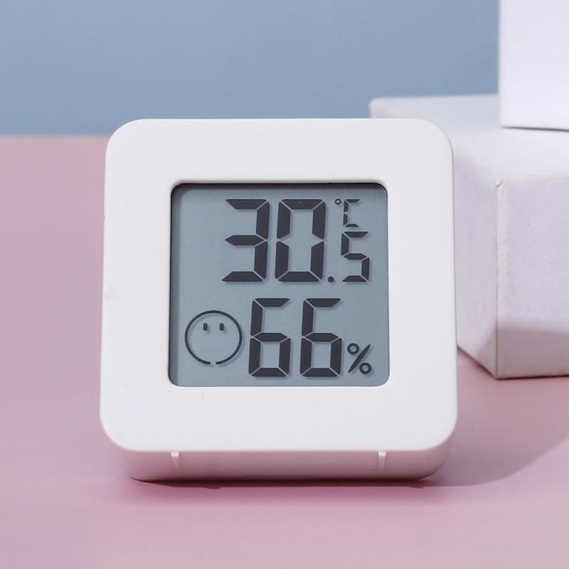 Casa Copenhagen Small Digital Hygrometer, White Pack of 1, Indoor Thermometer, Ambient Thermometer Temperature Monitor & Humidity Meter for Home & Office Use-image-20