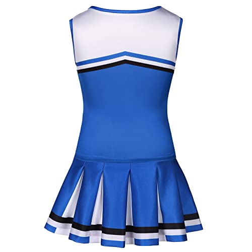 Koatobbor Girls Cheerleader Costume Cheerleading Outfit Dress For Halloween Party Birthday Gift 3-9Years  thumb #1