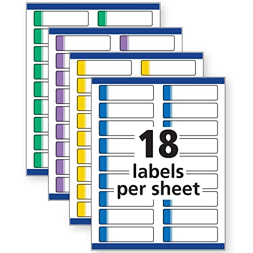 Étiquettes TrueBlock multicolores Avery pour trier les documents administratifs