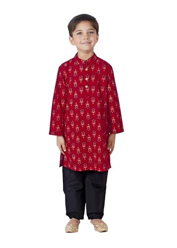 Image of Chandrakala Kids Kurta Bottom Set for Boys (KK118-P)