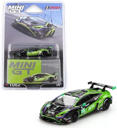 Diecast Model Car Compatible with Mini GT 1:64 Lamborghini Huracán GT3 EVO2#63 Iron Lynx IMSA 2023 Daytona 24 Hrs. Limited Edition MGT00813