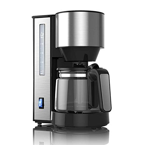 KJFSTJHMM Home Automatische Filter-Kaffeemaschine, Tropffilter-Kaffeemaschine, 1,25L-Glas-Topf Abnehmbarer Filter…