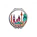 Germany Building Set Architecture Hand Compact Mirror Round Portable Pocket Glass